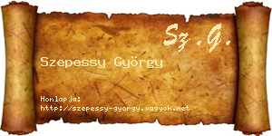 Szepessy György névjegykártya