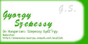 gyorgy szepessy business card